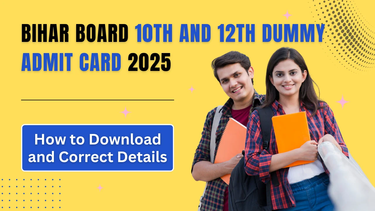 Bihar Board 10th Dummy Admit Card 2025
