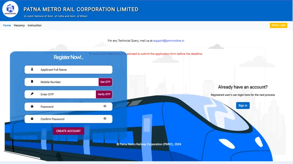 Patna Metro Vacancy 2025