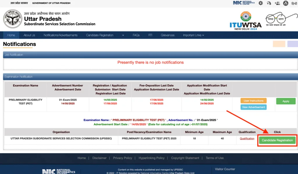 UPSSSC PET 2025 Online Apply