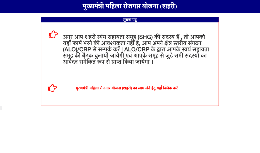 Bihar Mukhyamantri Mahila Rojgar Yojana 2025
