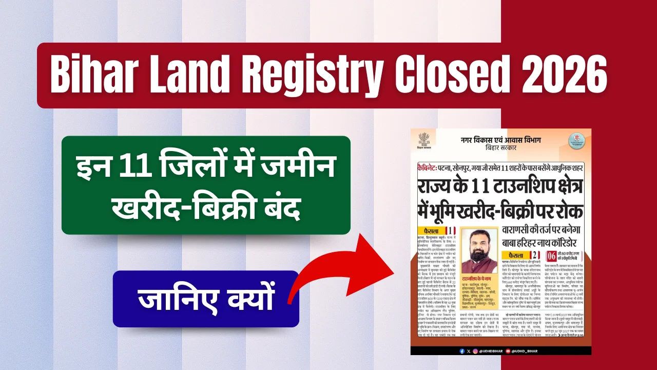 Bihar Land Registry Closed 2026