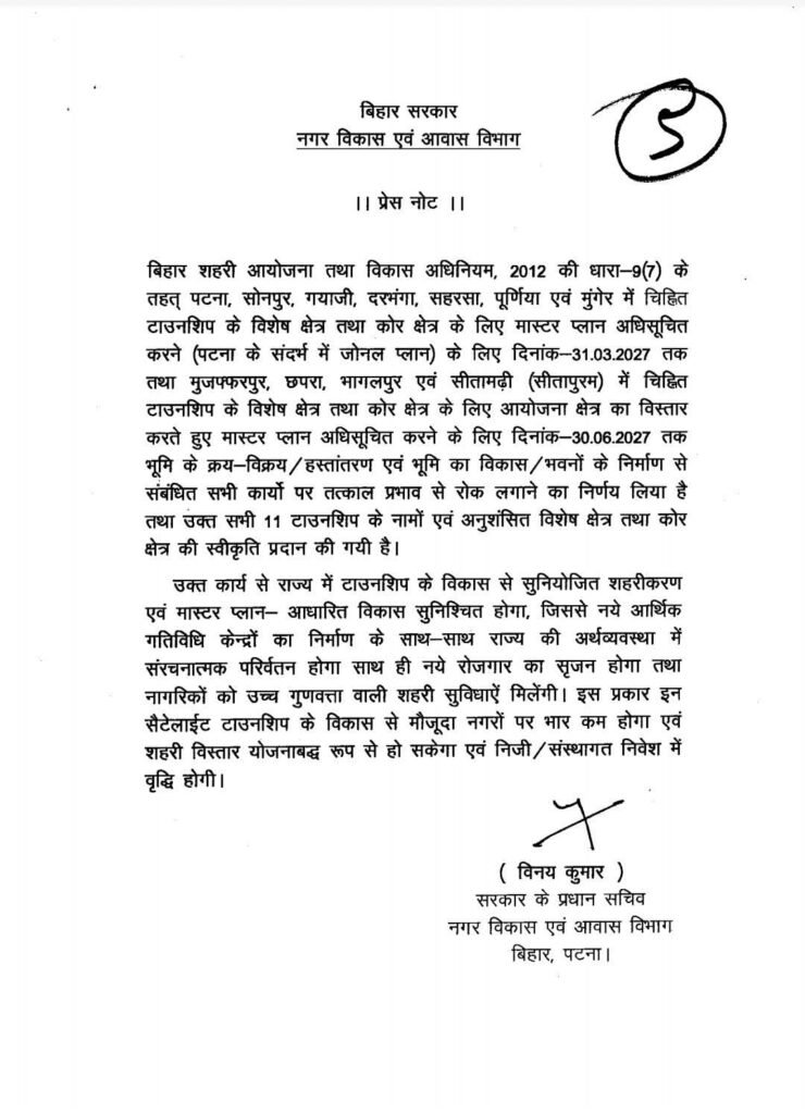 Bihar Land Registry Closed 2026