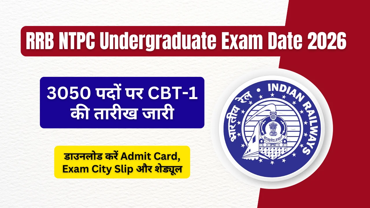 RRB NTPC Undergraduate Exam Date 2026 out
